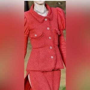 CHANEL Red Women's Jacket